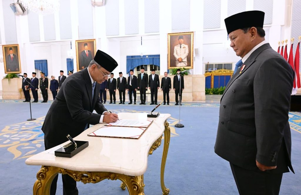 Presiden Prabowo Resmi Lantik Suahasil Nazara Jadi Menteri Keuangan